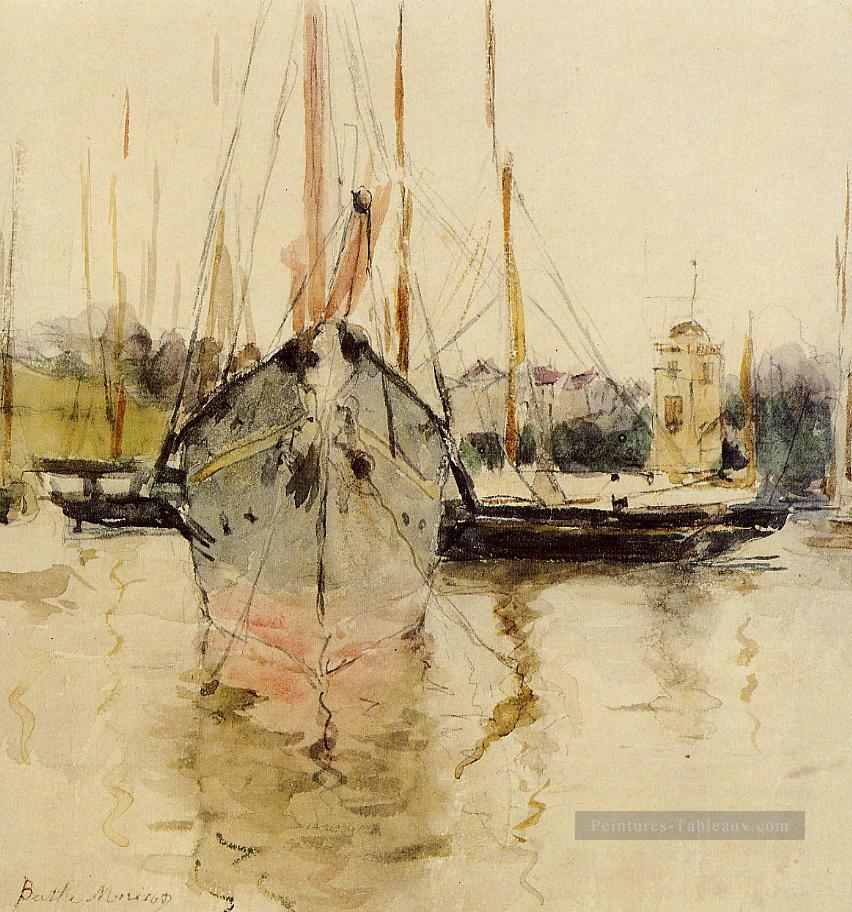 Entrée des bateaux dans la médina de l’île de Wight Berthe Morisot Peintures à l'huile